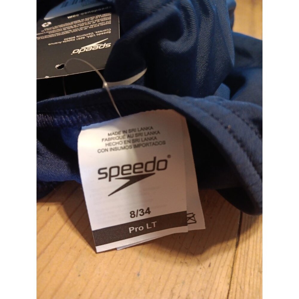 Speedo Women's Pro LT Color One Piece Super Pro Navy Blue Size 8/34 NWT - Picture 5 of 5